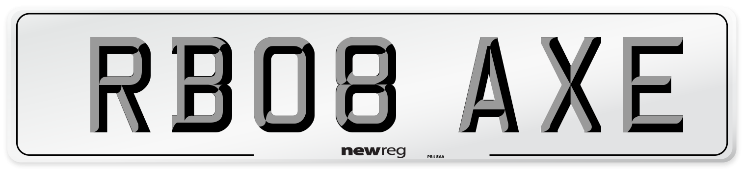 RB08 AXE Number Plate from New Reg
